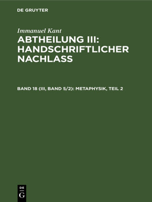 cover image of Metaphysik, Teil 2
